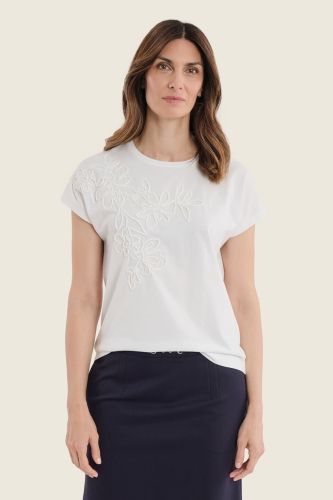 Koszulka Gerry Weber z kwiatowym haftem N71700121  2.jpeg