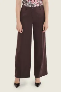 Eleganckie spodnie Gerry Weber z szeroką nogawką czekoladowe