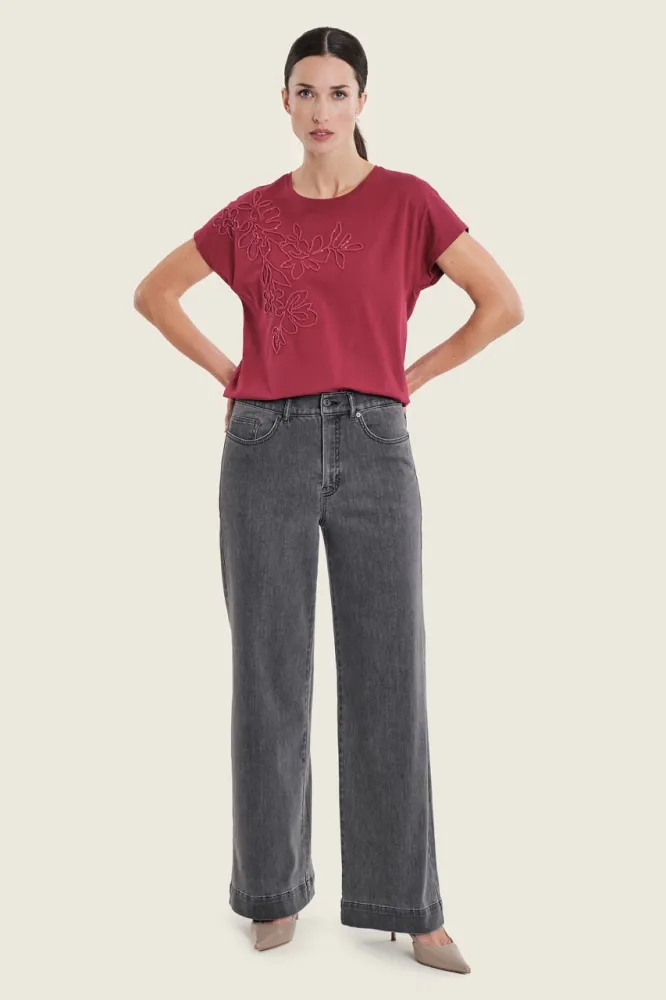 Szerokie dżinsy damskie Gerry Weber szare N77003690 4.jpeg