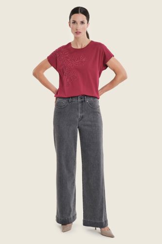 Szerokie dżinsy damskie Gerry Weber szare N77003690 4.jpeg