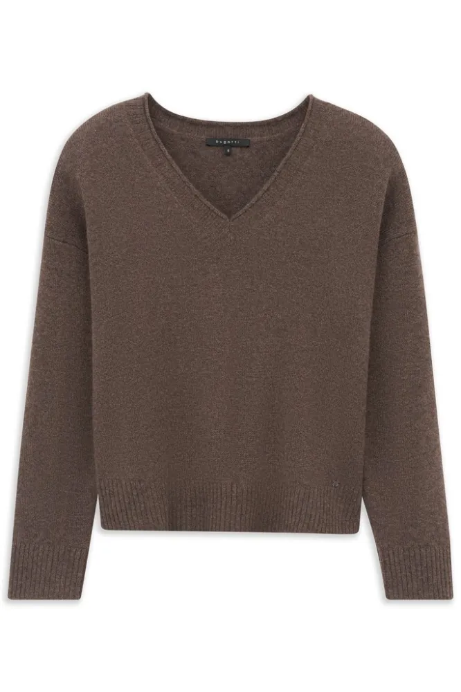 Kaszmirowy sweter damski bugatti Brown