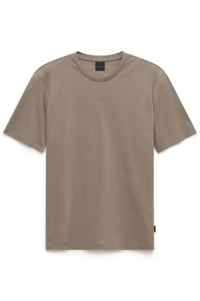 T-shirt męski bugatti z małym logo Beige