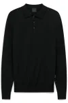 Koszulka męska longsleeve polo bugatti black
