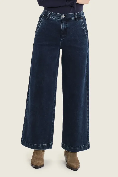 Szerokie dżinsy damskie Gerry Weber dark blue N77028397 2_ModaClub_.webp