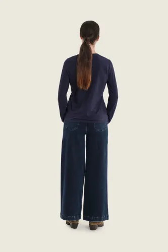 Szerokie dżinsy damskie Gerry Weber dark blue N77028397 3_ModaClub_.webp
