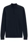Sweter męski bugatti z krótkim zamkiem granatowy