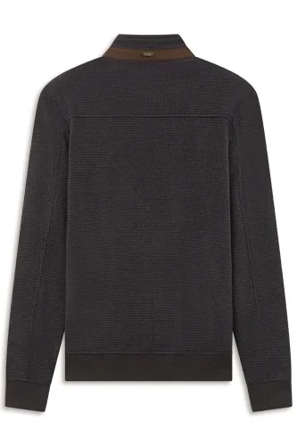 Sweter męski bugatti rozpinany brązowy