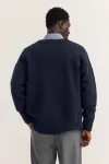 Wełniany sweter męski bugatti navy blue
