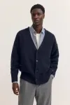 Wełniany sweter męski bugatti navy blue