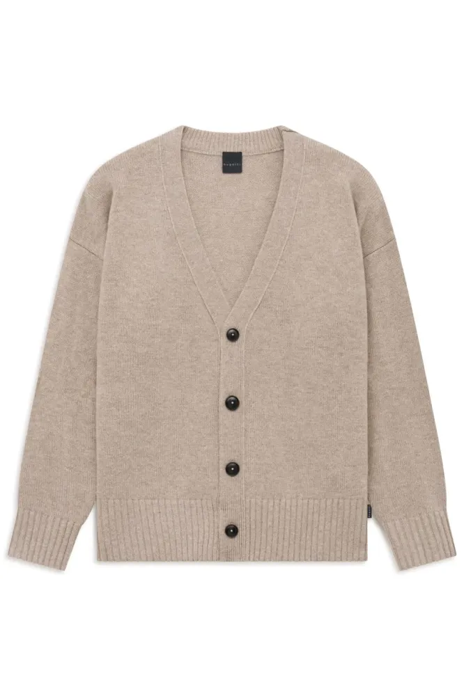 Wełniany sweter męski bugatti beige