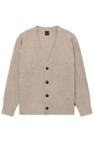 Wełniany sweter męski bugatti beige