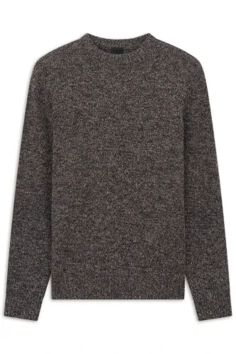Wełniany sweter męski bugatti marine gray