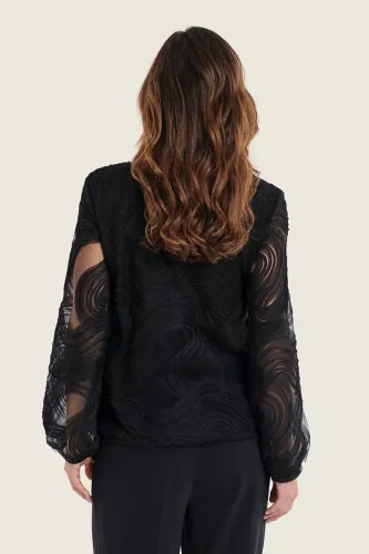 Czarna bluzka damska Gerry Weber N71019120 1_ModaClub_.webp