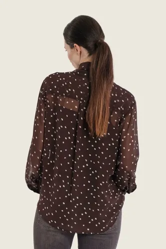 Brązowa bluzka Gerry Weber w kropki N71022827 1_ModaClub_.webp