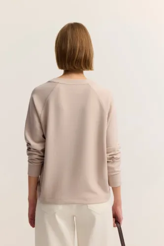 Luźny sweter damski Bugatti Light Beige