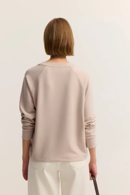 Luźny sweter damski Bugatti Light Beige