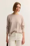 Luźny sweter damski Bugatti Light Beige