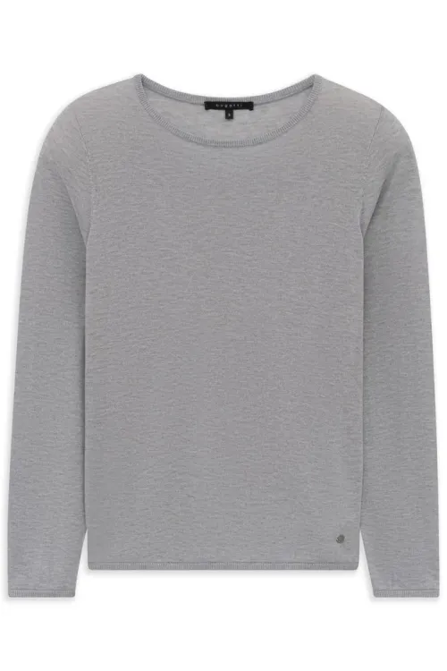 Lekki sweter damski Bugatti z kaszmirem Gray