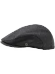 Wełniany kaszkiet męski bugatti z nausznikami Dark Gray