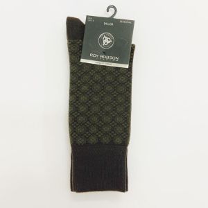 Skarpety klasyczne męskie w kolorze ciemnego brązu